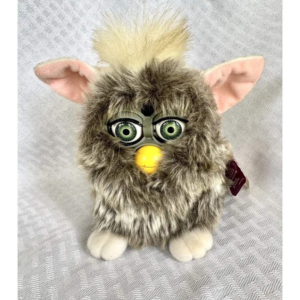 1998 Furby Owl Twins Tiger Electronics Model 70-800 • Tags • As-Is Tested